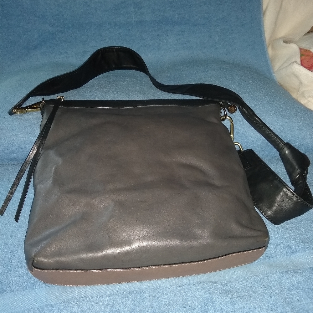 INNUE two tone leather crossbody bag.